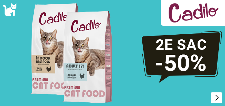CADILO DROOGVOER 2e zak 50% korting CAT
